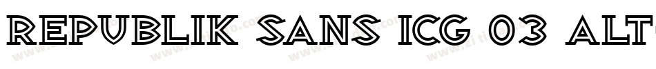 Republik Sans ICG 03 Alt字体转换